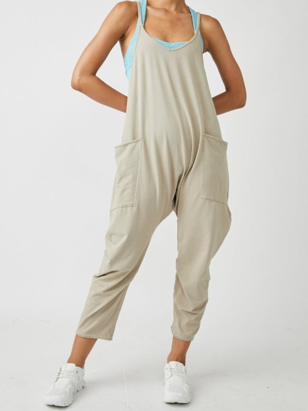 Free People FP Movement Hot Shot Onesie - Light Tan - Size Small